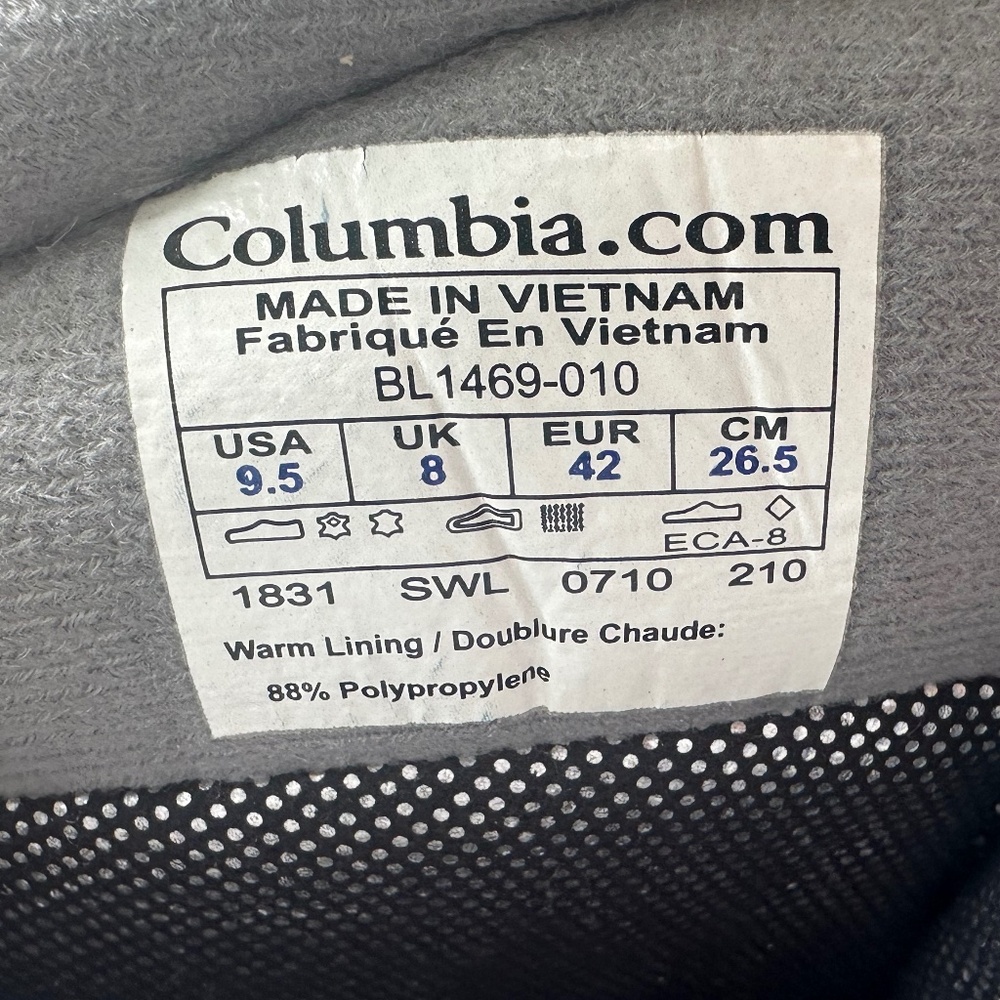 Women COLUMBIA Bugaboot Plus III Omni-Heat Black Pink Boots Size 9.5 - Picture 3 of 11